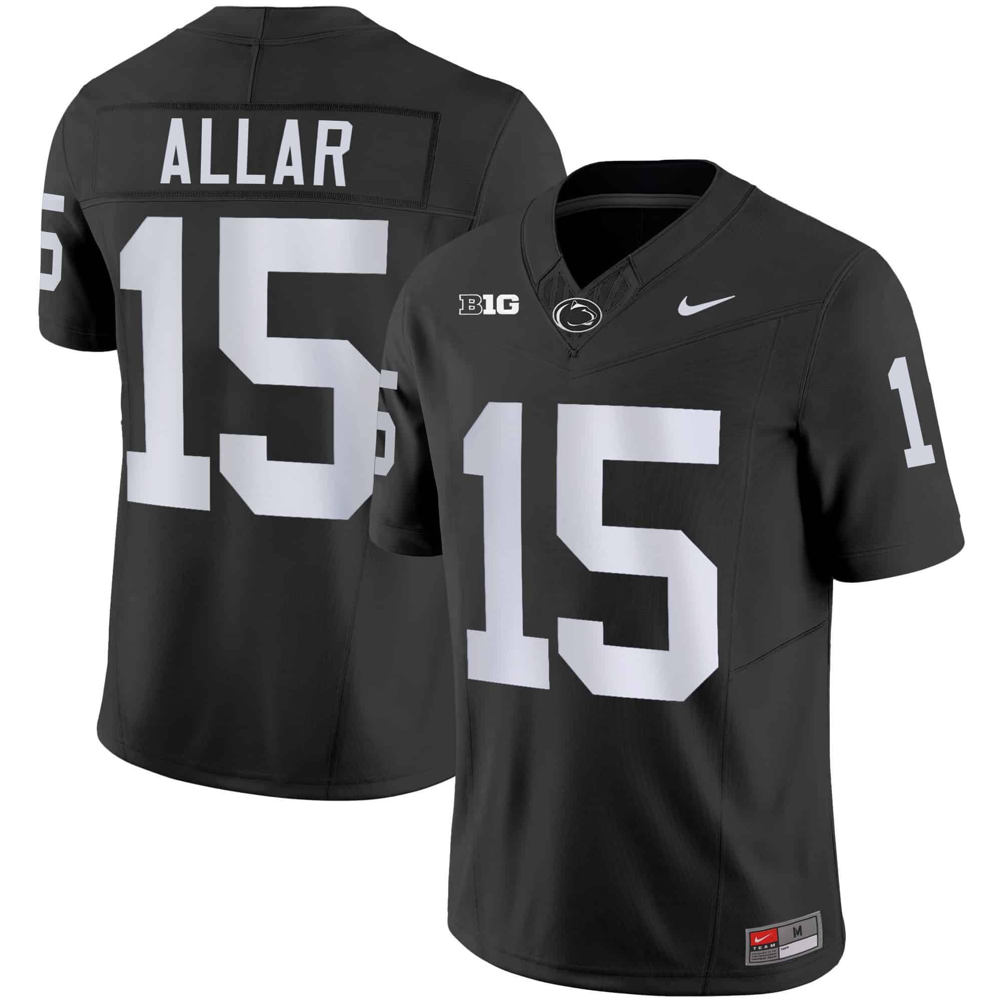 Men Penn State Nittany Lions #15 Allar Black 2024 Nike Vapor Limited NCAA Jersey style 1->ncaa teams->NCAA Jersey